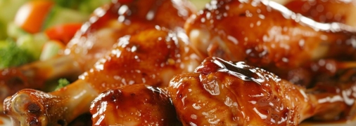 Курица в соевр-медовом соусе станет отличным вариантом обеда или ужина (изображение создано с помощью ИИ)