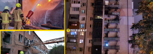 Здания повреждены в результате обстрела
