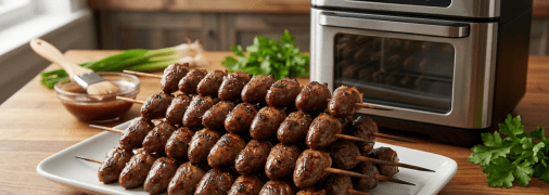 Куриные сердечки на шпажках