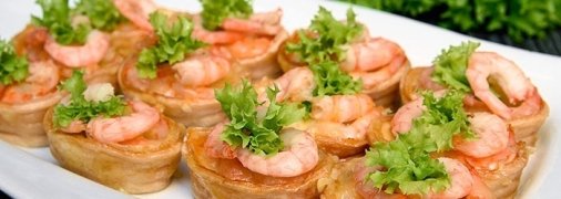 Рецепт простой и вкусной закуски с креветками