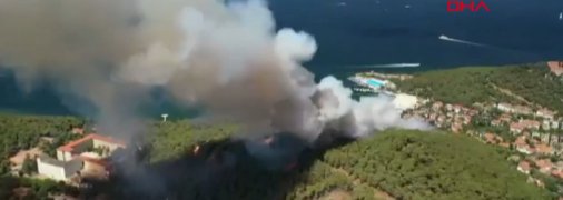 Пожар на острове возле Стамбула