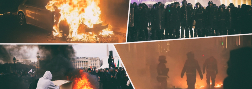 Только на улицы французской столицы вышло почти полмиллиона человек