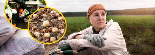 Фермерка та овочі