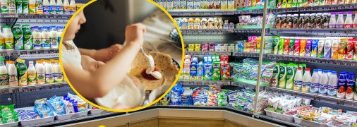 Молочные продукты, ребенок, блин, сметана