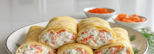 Млинці з начинкою "Морський коктейль"