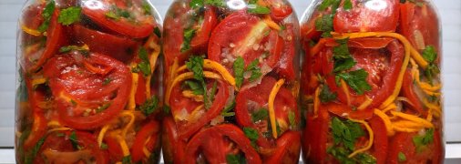 Приготовьте пикантную закуску из помидоров по-корейски