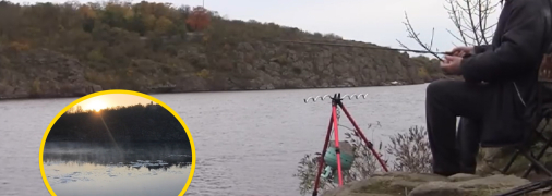 Рыбак на берегу урочища Вырва