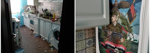 Росіяни в Бучі не зачепили портрету Шухевича