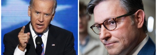 Джо Байден и Майк Джонсон имеют разные взгляды