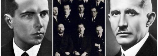 Степан Бандера; учасники Першого Конґресу Українських Націоналістів у Відні; Євген Коновалець