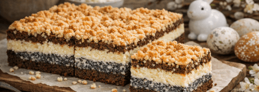 Пляцок с маком и творогом