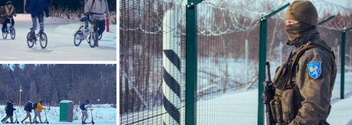 Нелегалы суют группами на самокатах и велосипедах, которые им выдает россия