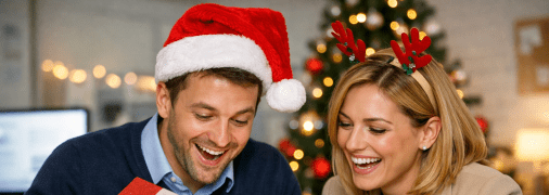 Дівчина дарує подарунок своєму колезі