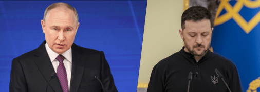 Владимир Путин и Владимир Зеленский