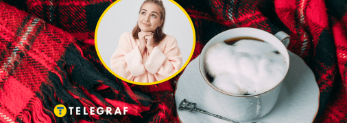 Плед, девушка и кофе