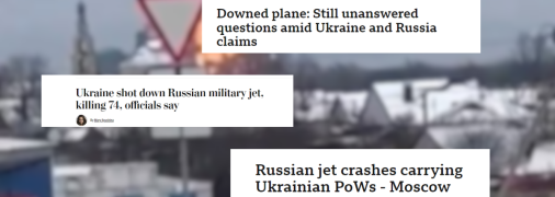 Заголовки западных СМИ изменились с появлением реакции от Украины, но сначала там транслировалась только позиция РФ