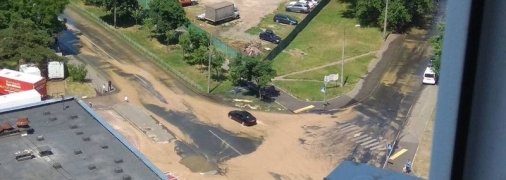 Апокалипсис на Дарнице: в Киеве снова прорвало трубу (видео)