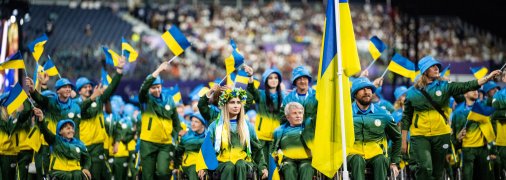 Сборная Украины на открытии Паралимпиады-2024 в Париже