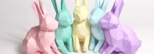 Пошаговый мастер-класс: полигональный 3д кролик из картона своими руками