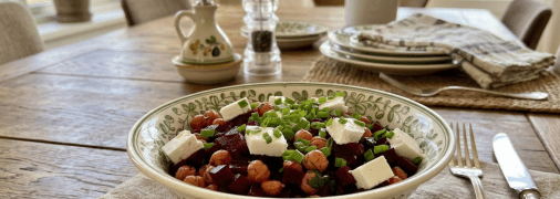 Салат из свеклы и нута