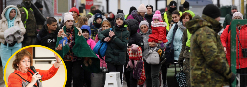 Украинские беженцы в Польше, март 2022 года