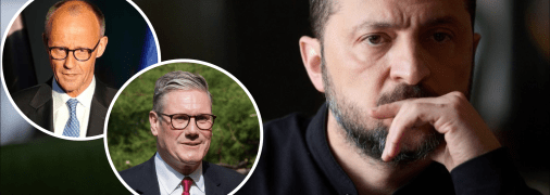 Фрідріх Мерц, Кір Стармер та Володимир Зеленський