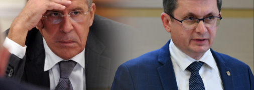 Игорь Гросу и приспешник диктатора лавров