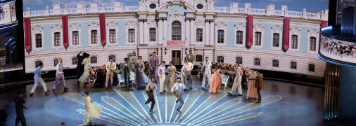 Виконавці виступили на церемонії на фоні Маріїнського палацу