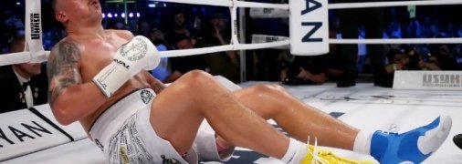 Усик оказался на настиле в пятом раунде