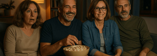 Люди дивляться фільм