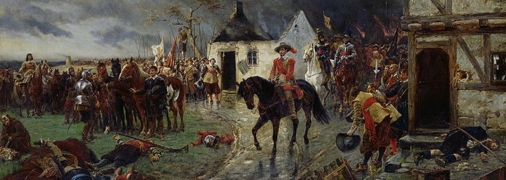 Валленштайн: сцена з Тридцятилітньої війни. Художник Ернест Крофтс, 1884 рік