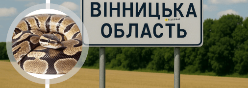 Гусениця Tenthredo vespa забарвлення сиділа в листі у Вінницькій області