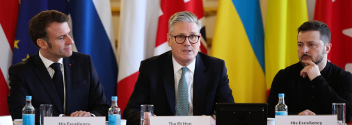 Владимир Зеленский, Эммануэль Макрон и Кир Стармер