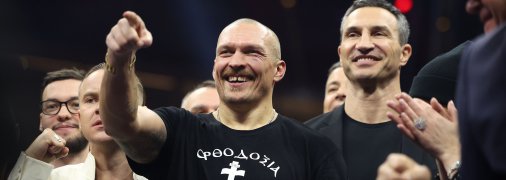 Олександр Усик та Володимир Кличко