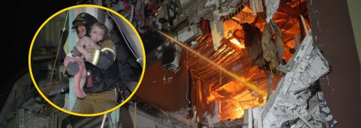 З пошкодженого будинку врятували малюка