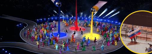 Флаг России заметили на Открытии Олимпийских игр