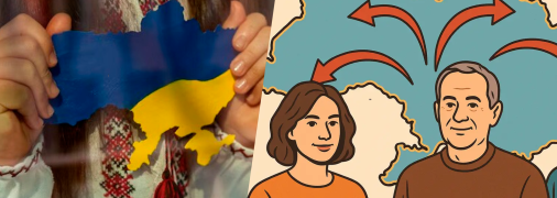 Карта України та люди