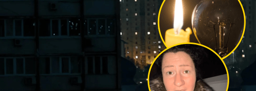 Отключение света на Троещине. Фото Ян Доброносов/Телеграмм