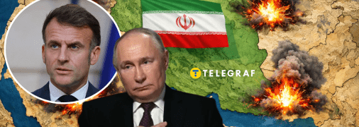 Эммануэль Макрон и Владимир Путин