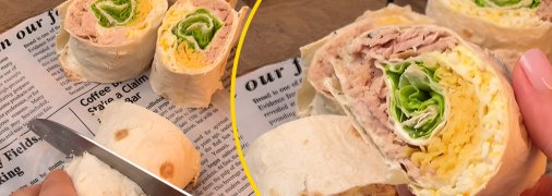 Закуска из лаваша с тунцом