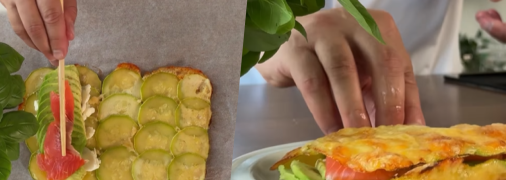 Ресторанний сніданок з кабачка