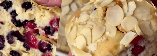 Пухкі кекси з ягодами