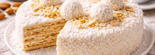 Кокосовий вафельний торт