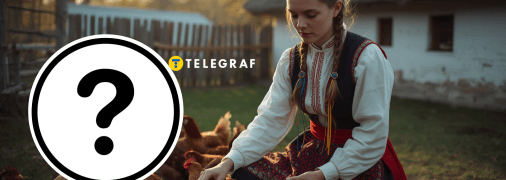 Українка годує курей