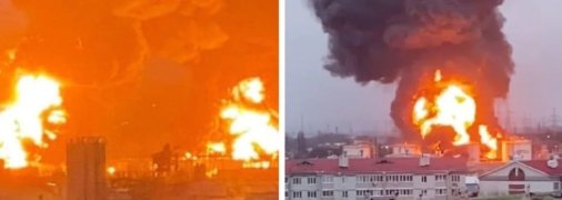 Взрывы на нефтебазе в российском Белгороде