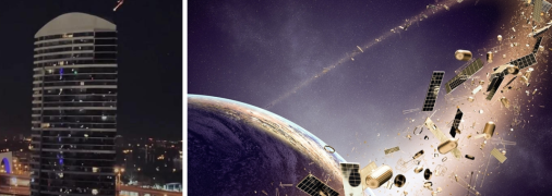 Остатки ракеты "Союз-2" вспыхнули в небе