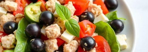 Салат с тунцом и оливками