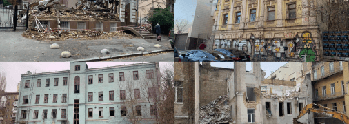 Історична забудова Києва "гине" під ковшами екскаваторів. Фото Колаж "Телеграфу"