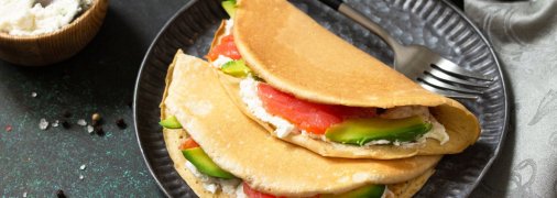 Овсяный блин с лососем