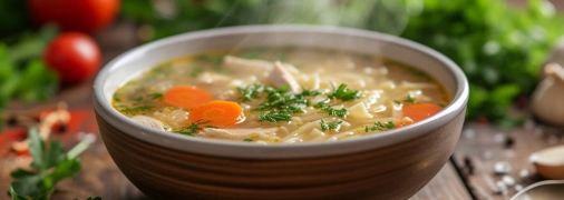 Куриный суп — то, что нужно в холодные зимние вечера (изображение создано с помощью ИИ)